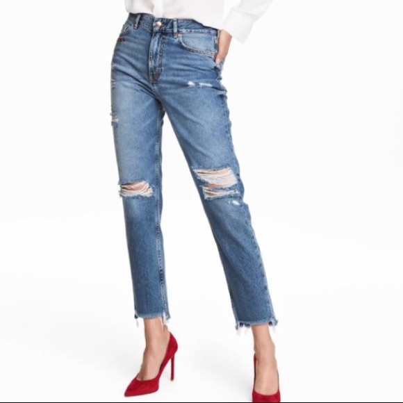 Straight Leg Embroidered Jeans / H&M - Picture 2 of 6